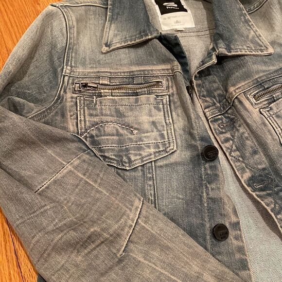 Authentic G-STAR Raw Denim New Fender women’s jean jacket SZ small - Picture 13 of 13